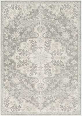 LOU Vintage Traditional Oriental Boho Black Area Rug 120 x 170 cm