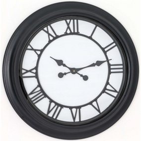 Louie Wall Clock - Glass/Metal - L6 x W59 x H59 cm - Black