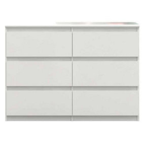 Louise White Gloss Dresser Chest Of Drawers 110cm