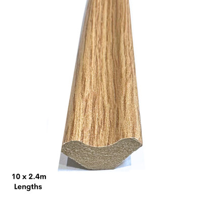 Louisiana Oak Natural Scotia Beading Flooring Edging Strips 10 x 2.4m Long Lengths