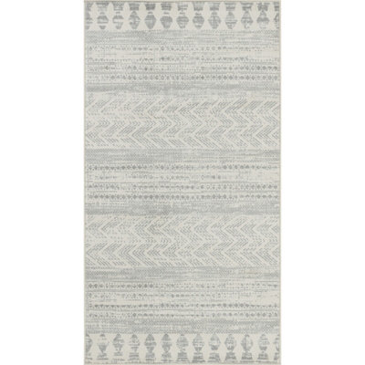 LOUNA Scandi Modern Grey/Taupe Area Rug 80 x 150 cm