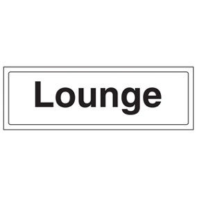 Lounge - Door / Wall Sign Location - Rigid Plastic - 300x100mm (x3)