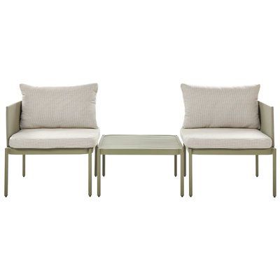 Lounge Set TERRACINA Aluminium Olive Green Reversible 2 Seater at B&Q