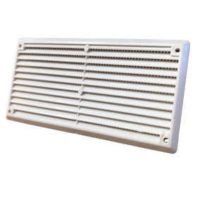 Louvre Vent 6x3 White With Flyscreen