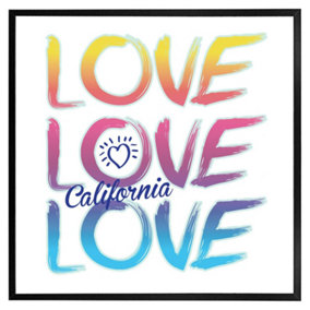 Love california (Picutre Frame) / 12x12" / Black