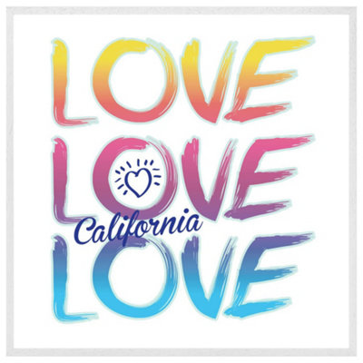 Love california (Picutre Frame) / 16x16" / Grey