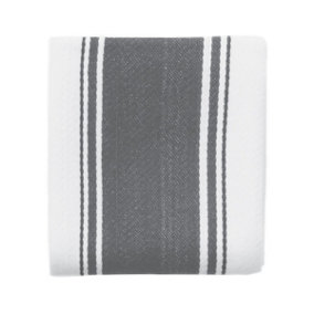Love Colour Striped Tea Towel Slate Grey