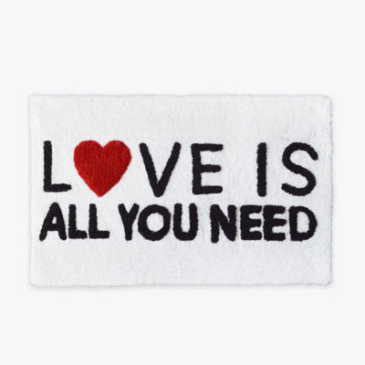 Love Is All You Need Slogan Bath Mat Price Comparisons | Compare The Build