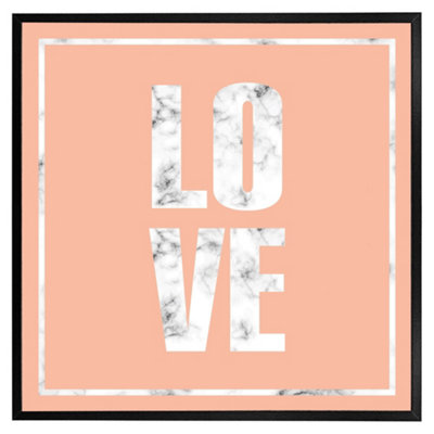 Love marble (Picutre Frame) / 20x20" / White