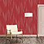 Love Your Walls Shimmer Wave Wallpaper Red J74610