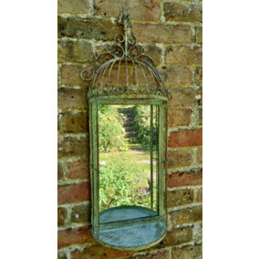 Lovely Broughton Birdcage Mirror Display Shelf 70cm tall