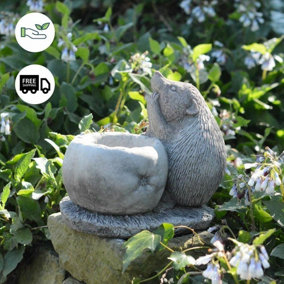 Lovely Small Hedgehog Stone Pot