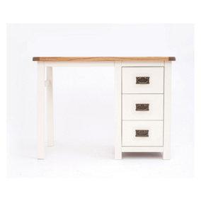 Lovere 3 Drawer Desk - Dressing Table Brass Drop Handle