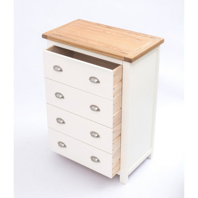 Lovere 4 Drawer Chest of Drawers Chrome Cup Handle