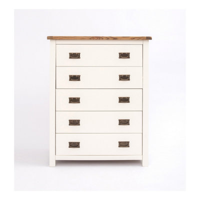 Lovere 5 Drawer Chest of Drawers Bras Drop Handle