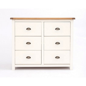 Lovere 6 Drawer Chest of Drawers Brass Cup Handle