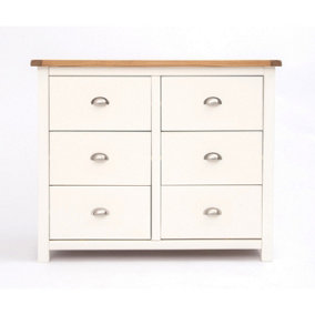 Lovere 6 Drawer Chest of Drawers Chrome Cup Handle