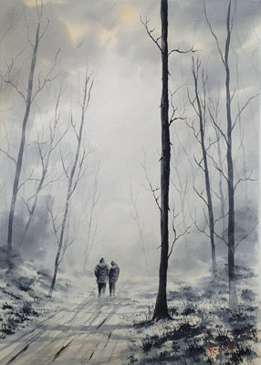 Lovers In Moonlight 27.9 x 38.1 x 0 cm (11 x 15 x 0 inches