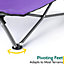 Low Beach Chair Folding Outdoor Camping Garden Festival Lightweight Lounger Seat - Purple