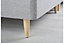 Low Divan Bed Base On Wooden Legs 6FT Super King  - Wool Clay