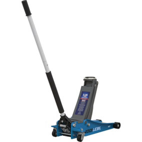 Low Entry Trolley Jack - 2250kg - Twin Piston - 495mm Max Height - Blue