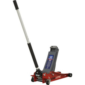 Low Entry Trolley Jack - 2250kg - Twin Piston - 495mm Max Height - Red