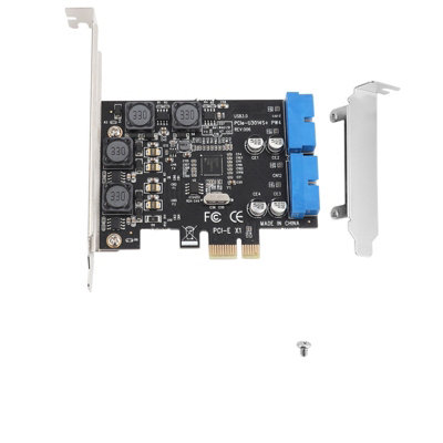 Low Profile USB 3.0 Expansion Card: PCIe to Dual 19-Pin Internal Header