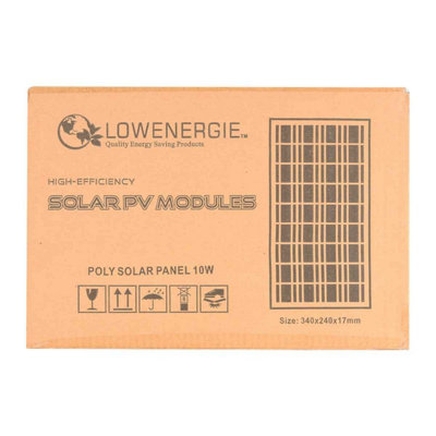Lowenergie 10w Poly Crystalline Solar Panel Kit with PWM charge controller