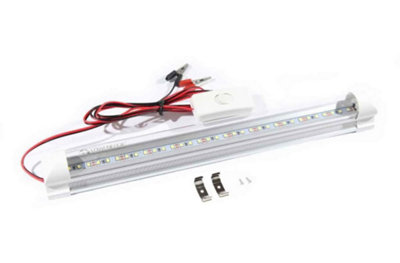 Lowenergie 12V Integrated LED Tube Light 2ft - 600mm 6000K, Clear finish