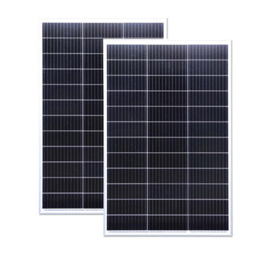 Lowenergie 150w Monocrystalline PV Solar Panel Mono - 2 Pack 300w Total