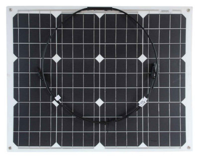 Lowenergie Flexible 50W Monocrystalline Solar Panel Kit with PWM Charge Controller