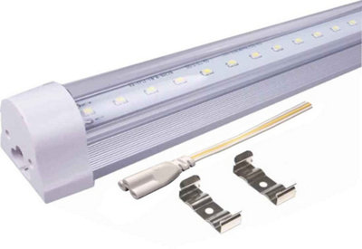 Lowenergie Integrated LED Tube Light 4ft 1200mm 4000K Neutral White - Clear Finish, Pack of 2