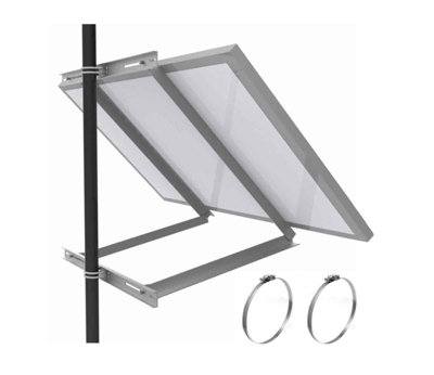 Lowenergie Twin solar panel pole mounting bracket & bands