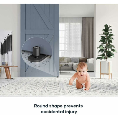 WANGCL Floor Guide Adjustable Sliding Barn Door Floor Guide Roller Bottom Lay-Flat System Ball Bearing Design