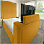 Loxie Plush Velvet Mustard TV Bed Frame