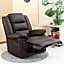 LOXLEY BONDED LEATHER RECLINER ARMCHAIR SOFA HOME LOUNGE CHAIR RECLINING GAMING (Brown)