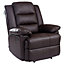 LOXLEY BONDED LEATHER RECLINER ARMCHAIR SOFA HOME LOUNGE CHAIR RECLINING GAMING (Brown)