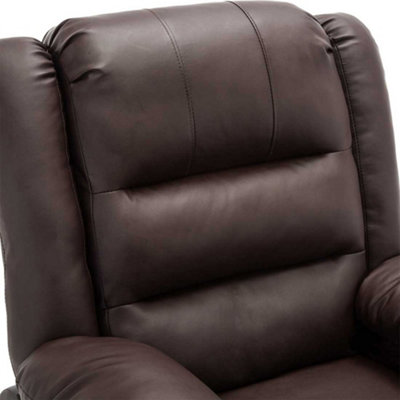 Loxley Dual Motor Electric Riser Rise Recliner Bonded Leather Armchair Electric Lift Chair (Brown)