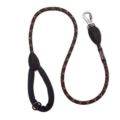 LP Comfort Collection Rope Lead 120cm/48in Black/orange