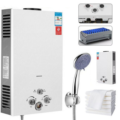 LPG Hot Water Heater Propane Gas Tankless Instant Boiler Shower Kit ...