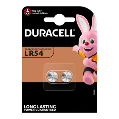 LR54 1.5v Alkaline - Pack of 2 (Duracell)