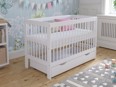 Luca cot bed 120x60cm with drawer