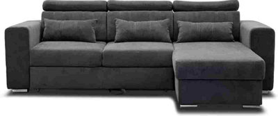 Luca Fabric Corner Sofa Bed With Storage - Sleeper Pull Out In 1 Sectional Sleeper Sofa Couches - Universal Side Sofa Bed