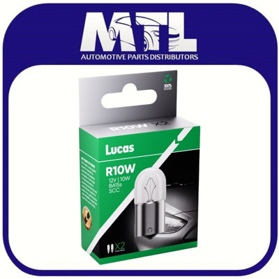 Lucas LLB245 R10W 12V 10W Car Bulb Twin Pack Side Position Licence ...