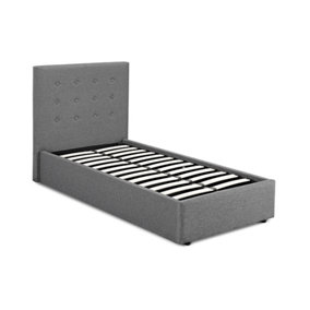 Lucca 3.0 Fabric Single Bed Grey