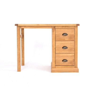 Lucca 3 Drawer Desk - Dressing Table Brass Cup Handle
