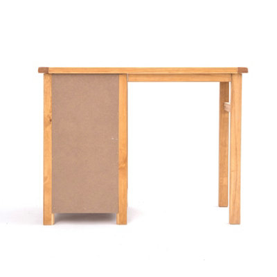Lucca 3 Drawer Desk - Dressing Table Brass Drop Handle