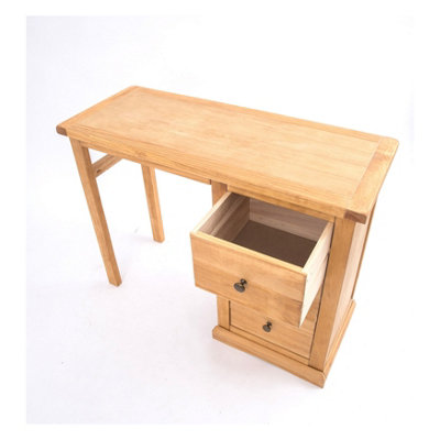Lucca 3 Drawer Desk - Dressing Table Brass Knob