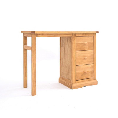 Lucca 3 Drawer Desk - Dressing Table Wood Knob