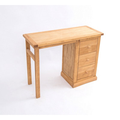Lucca 3 Drawer Desk - Dressing Table Wood Knob